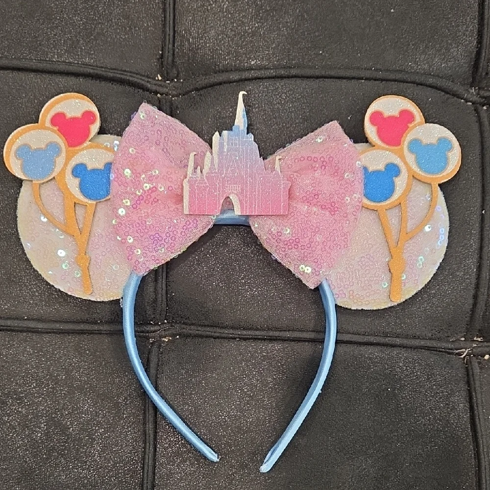 Disney Pink and Blue Sequin Castle Headband